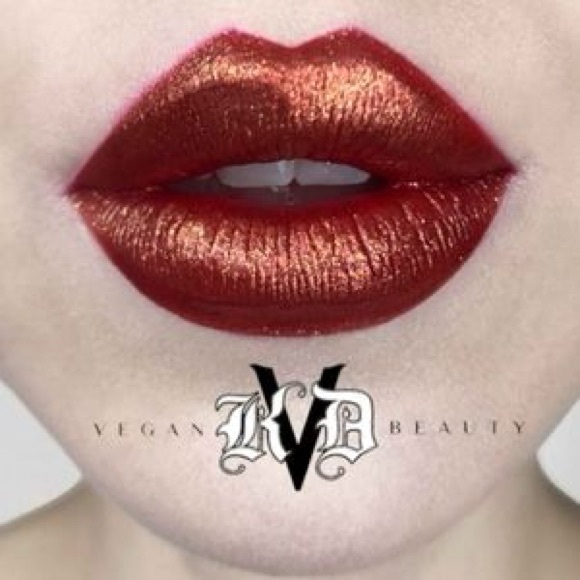KAT VON D EVERLASTING GLIMMER VEIL LIQUID LIPSTICK ROCKER METALLIC COPPER NEW